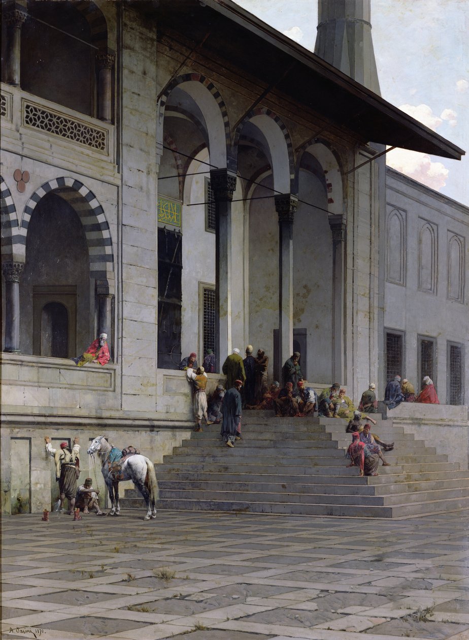 Ingången till Yeni-Djami-moskén i Konstantinopel, 1870 av Alberto Pasini