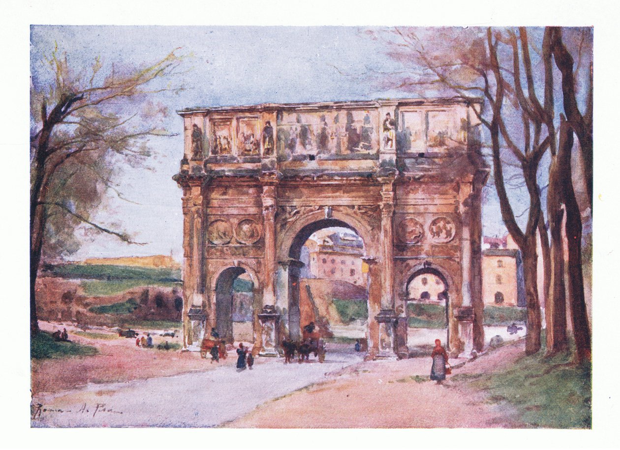 Konstantins båge, från Rom utgiven av A & C Black Ltd, 1925 av Alberto Pisa