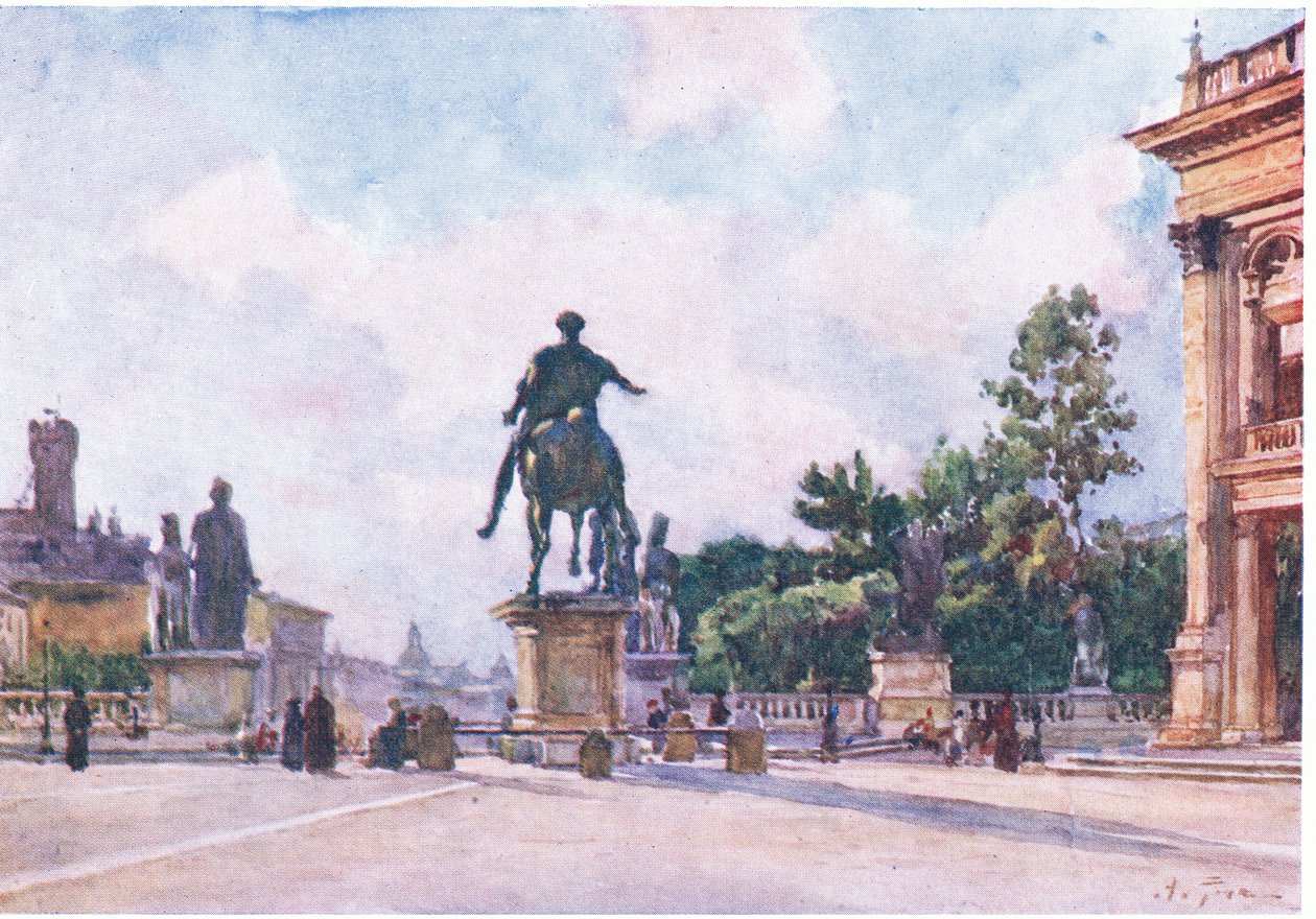 Capitolium (bronsstaty av Marcus Aurelius), från Rom publicerad av A & C Black Ltd, 1925 av Alberto Pisa