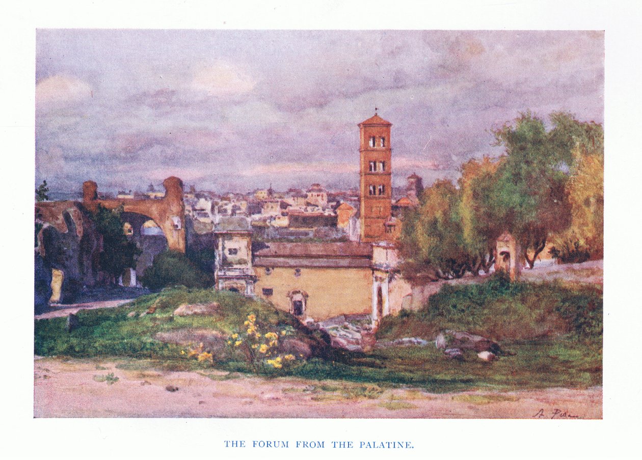 Forumet, från Palantin, från Rom publicerat av A & C Black Ltd, 1925 av Alberto Pisa
