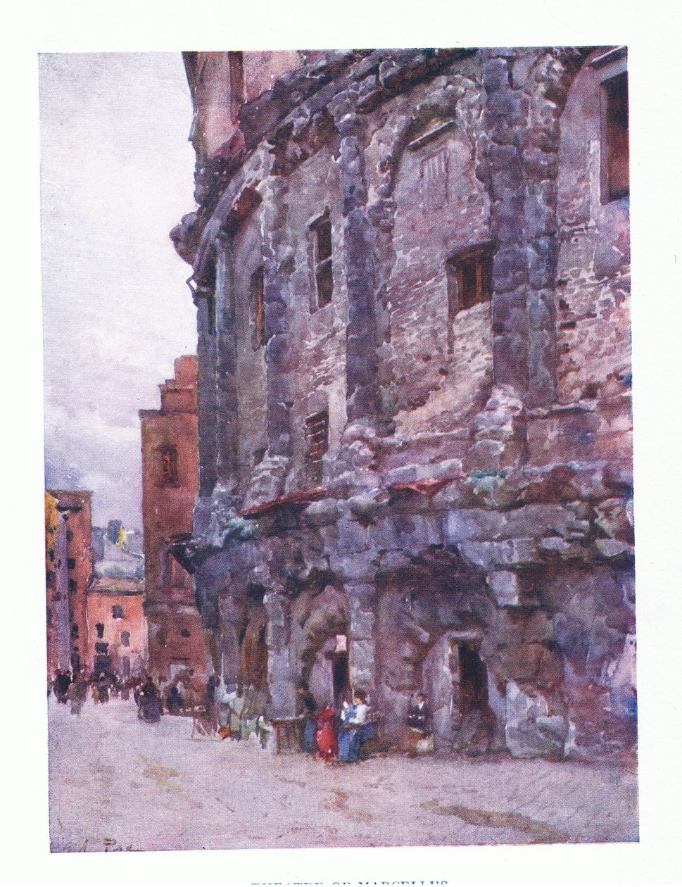 Marcellus teater, från Rom, utgiven av A & C Black Ltd, 1925 av Alberto Pisa
