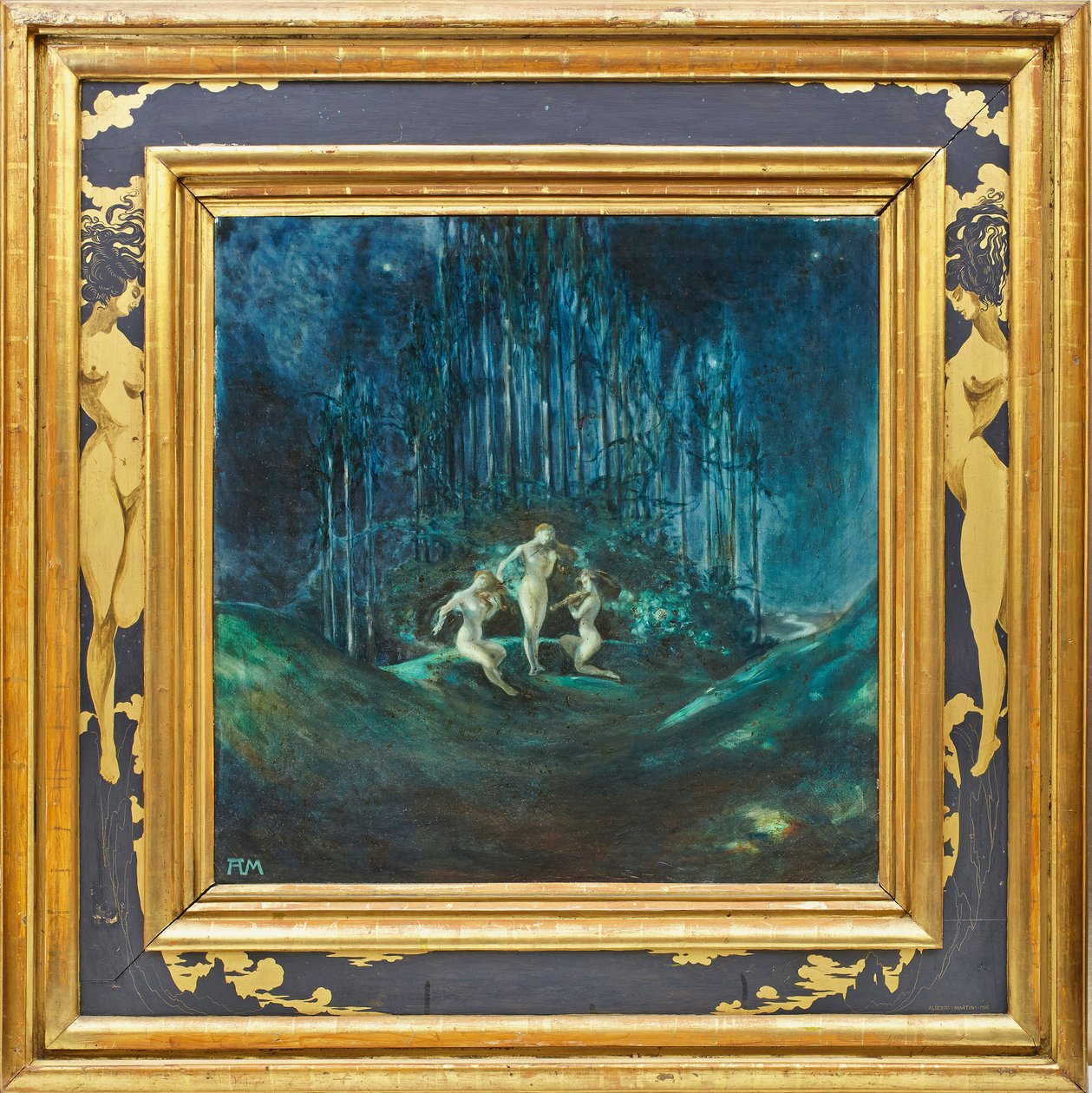 Nocturnal av Chopin (olja på duk) av Alberto Martini