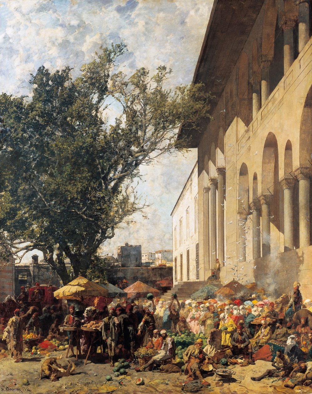 Marknad i Konstantinopel av Alberto Pasini