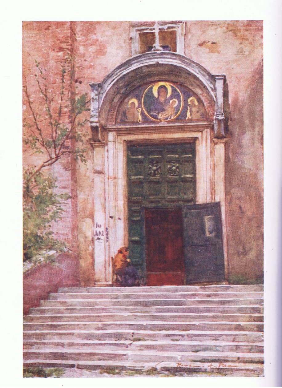 Entré till Ara Coeli, från Forum, från Rom publicerad av A & C Black Ltd, 1925 av Alberto Pisa