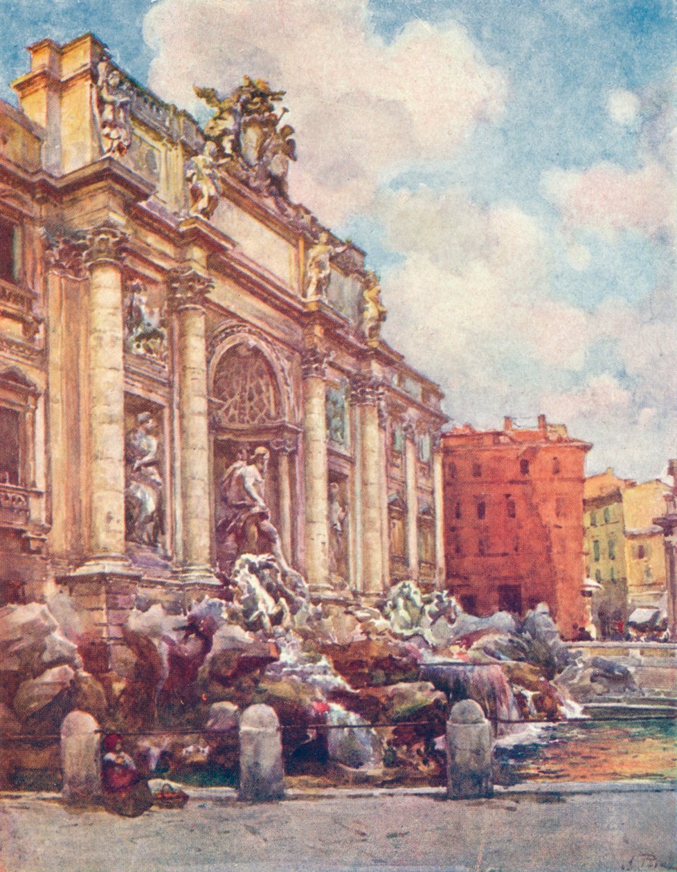 Fontänen i Trevi, c1905 av Alberto Pisa