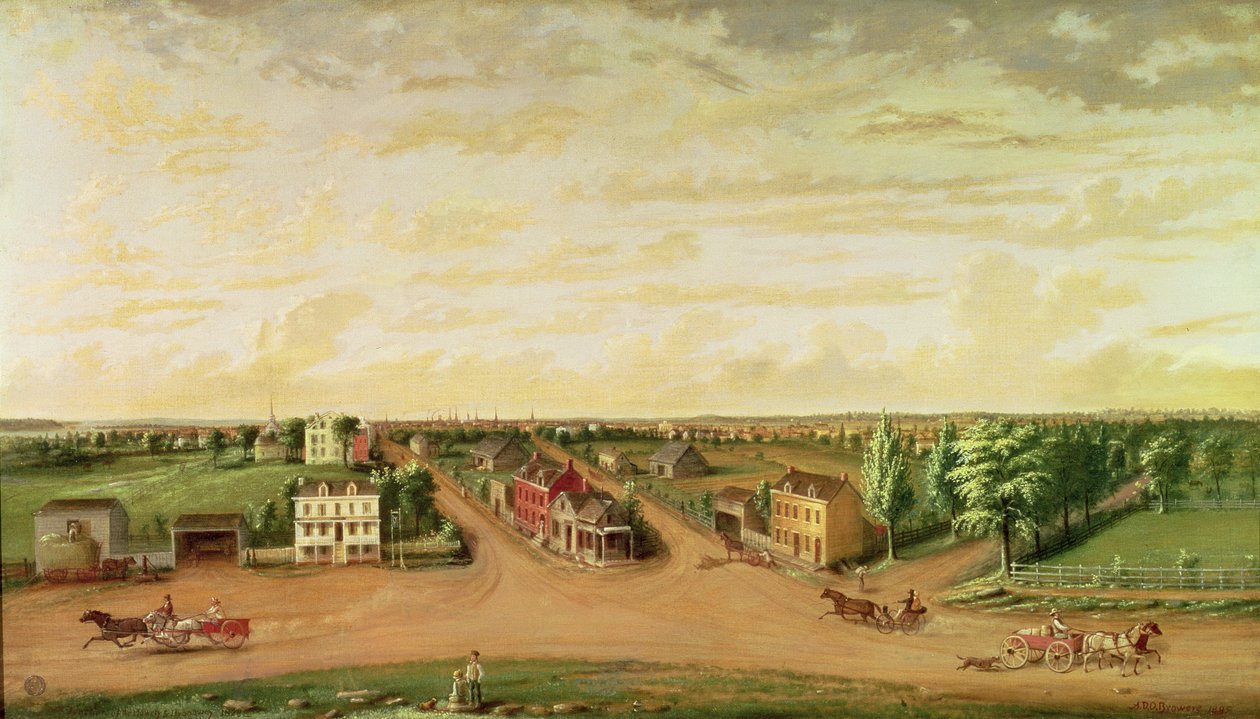Union Square 1828, 1885 av Albertus D.O Browere