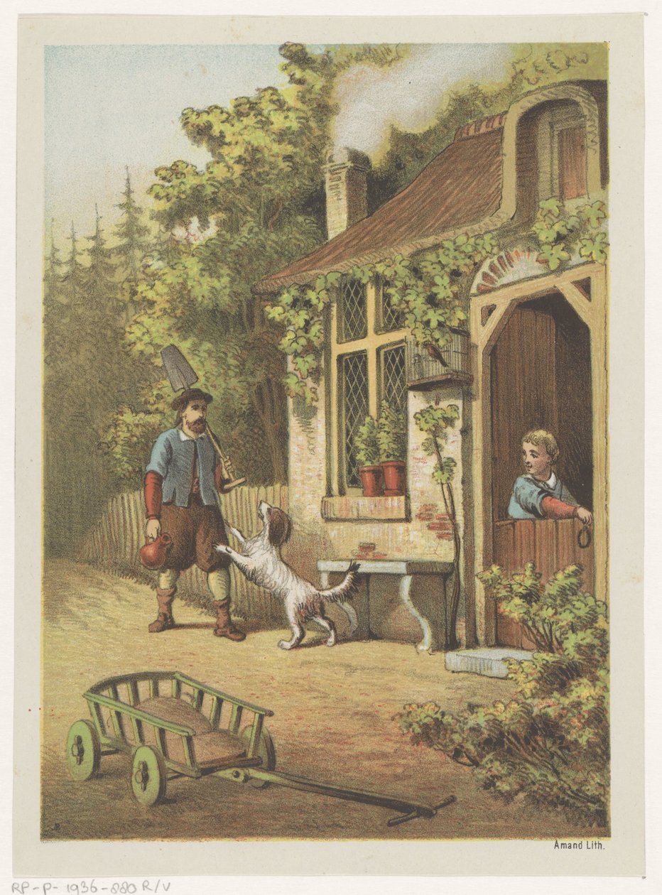 Hälsning på gården av Albertus Barend Hendrik Braakensiek