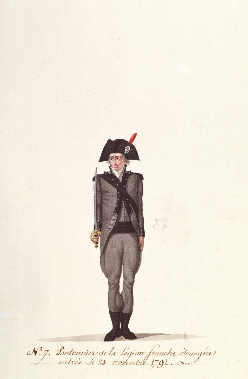 A Pontoneer of the French Foreign Legion, från Coppetiers, 23 november 1792 av Albertus Gregorius
