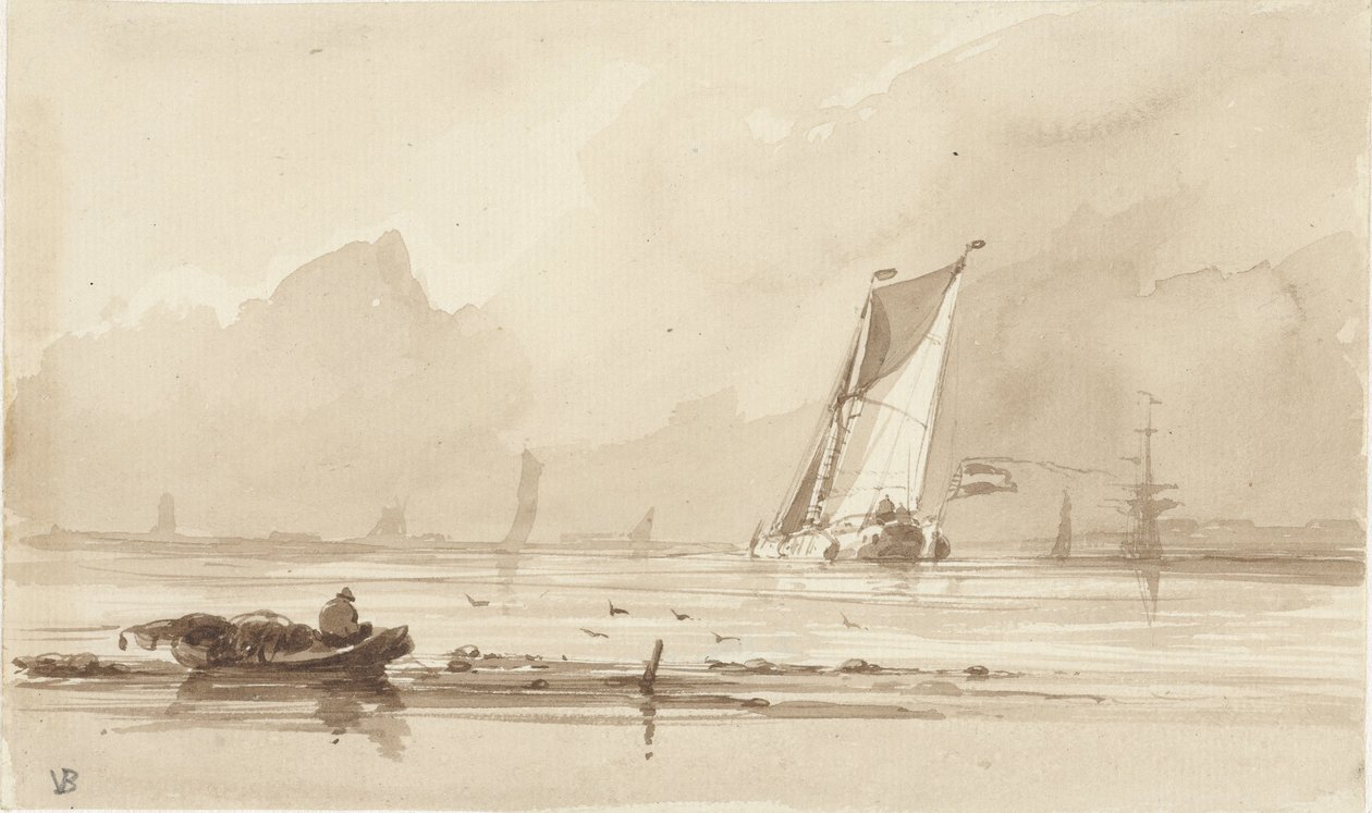 Havslandskap av Albertus van Beest