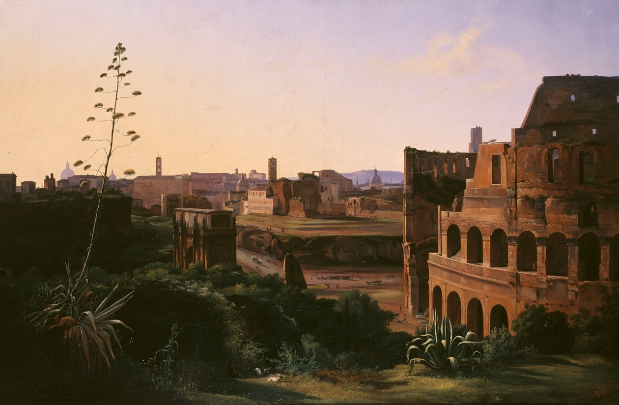 Utsikt över Colosseum i Rom av Albijn Van den Abeele