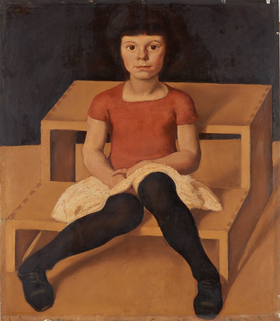 Ila, konstnärens yngre dotter, 1920. av Albin Egger Lienz