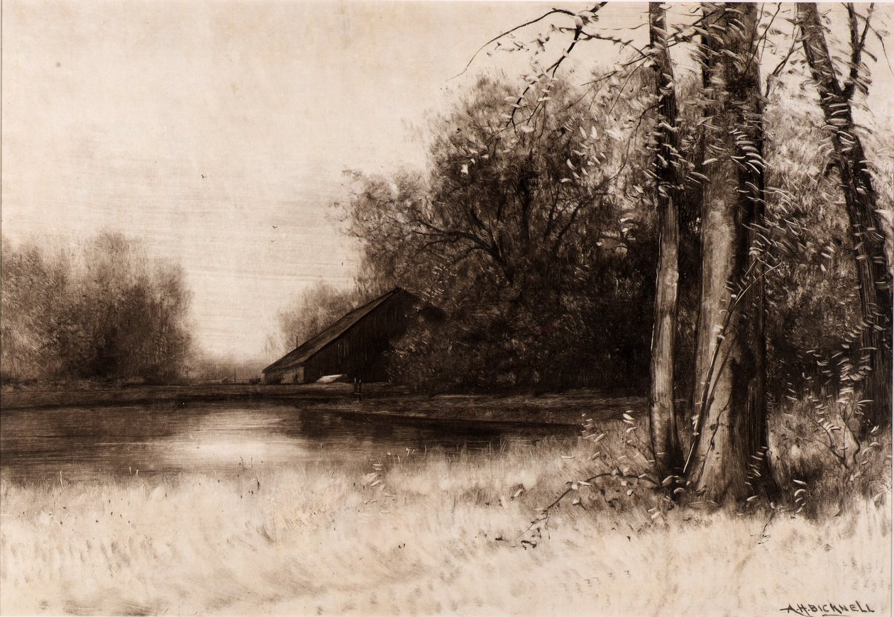 Mill Pond av Albion Harris Bicknell