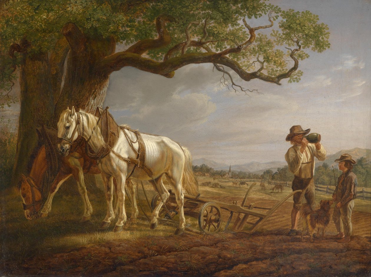 Peasants Resting in the Field av Albrecht Adam