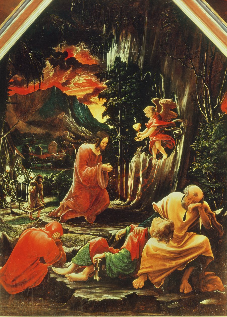 Agony in the Garden, från St. Florian altartavla, c.1515 av Albrecht Altdorfer