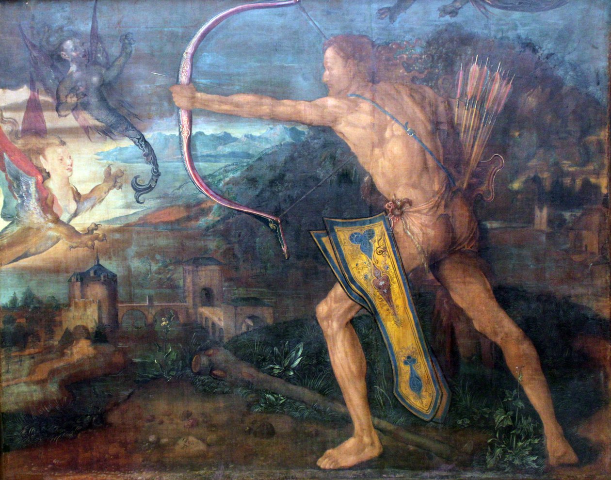  Herkules im Kampf gegen die stymphalischen Vögel av Albrecht Dürer