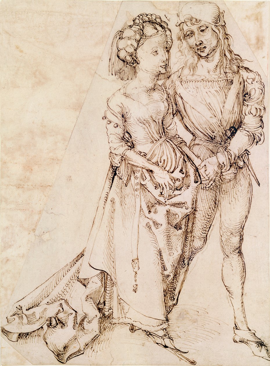 Ett ungt par, 1484-94 av Albrecht Dürer