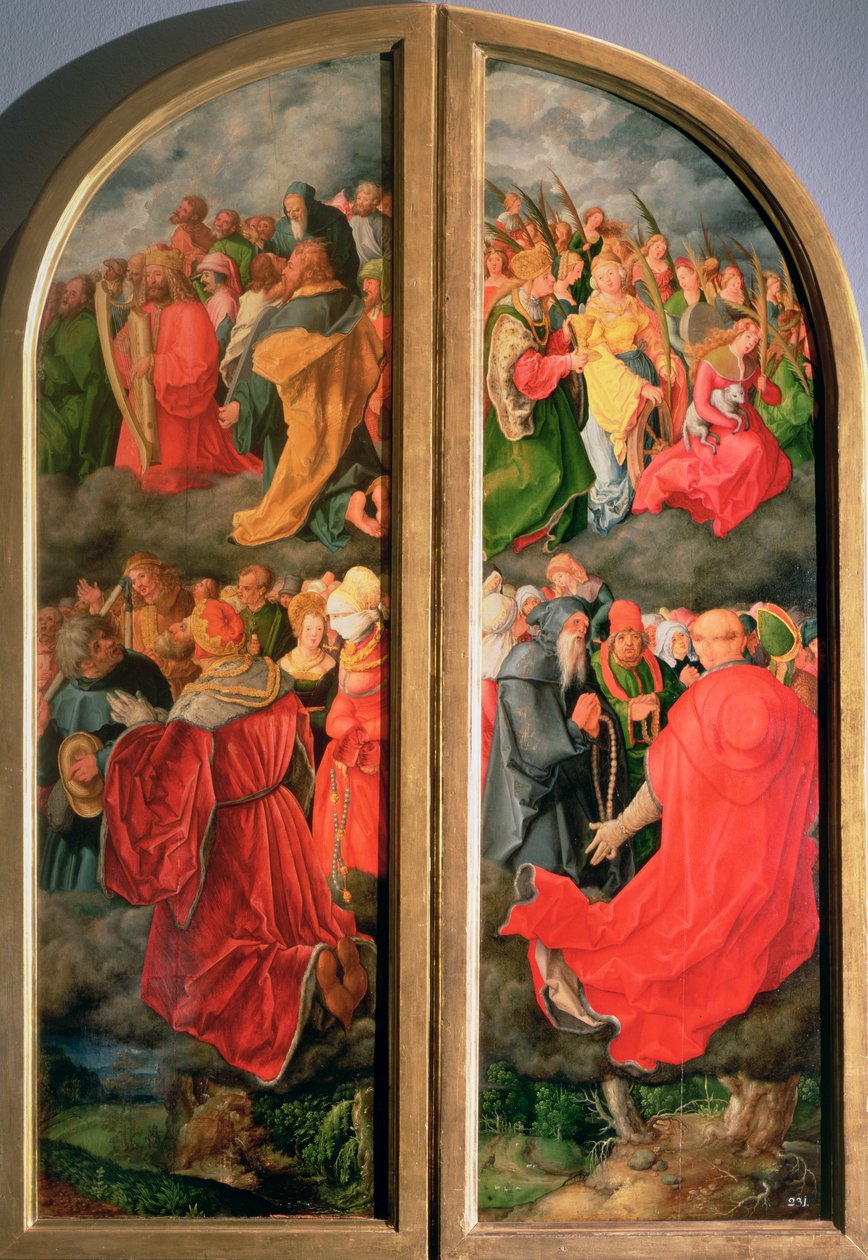 Alla helgons altartavla, delkopia i form av två sidopaneler, 1500-tal av Albrecht Dürer