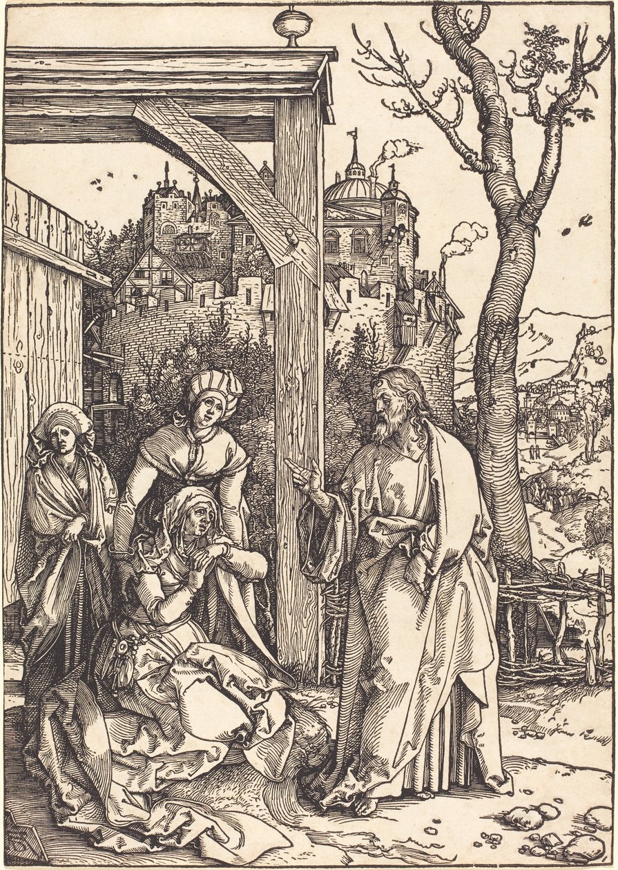 Kristus tar ledighet från sin mamma av Albrecht Dürer