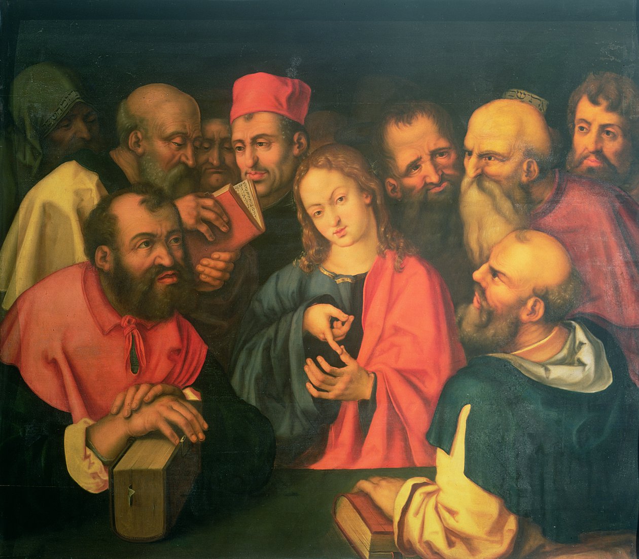 Kristus, tolv år, bland de skriftlärda, 1500- eller 1600-talet av Albrecht Dürer