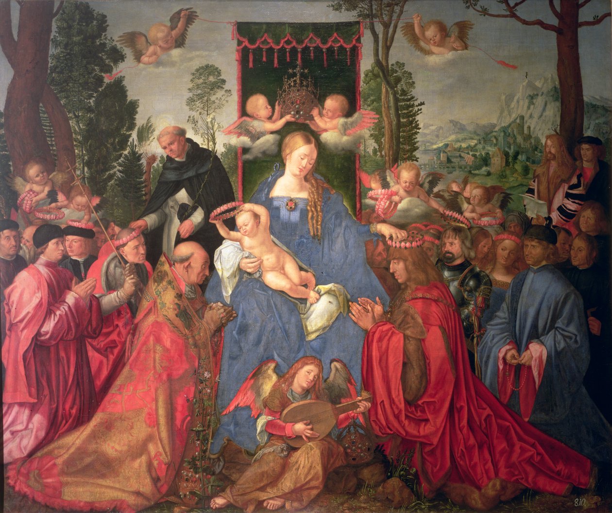 Altartavla för rosornas krans, 1600 av Albrecht Dürer
