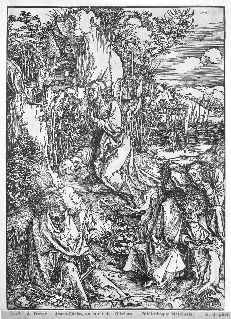 Jesus Kristus på Oliebjerget swed av Albrecht Dürer