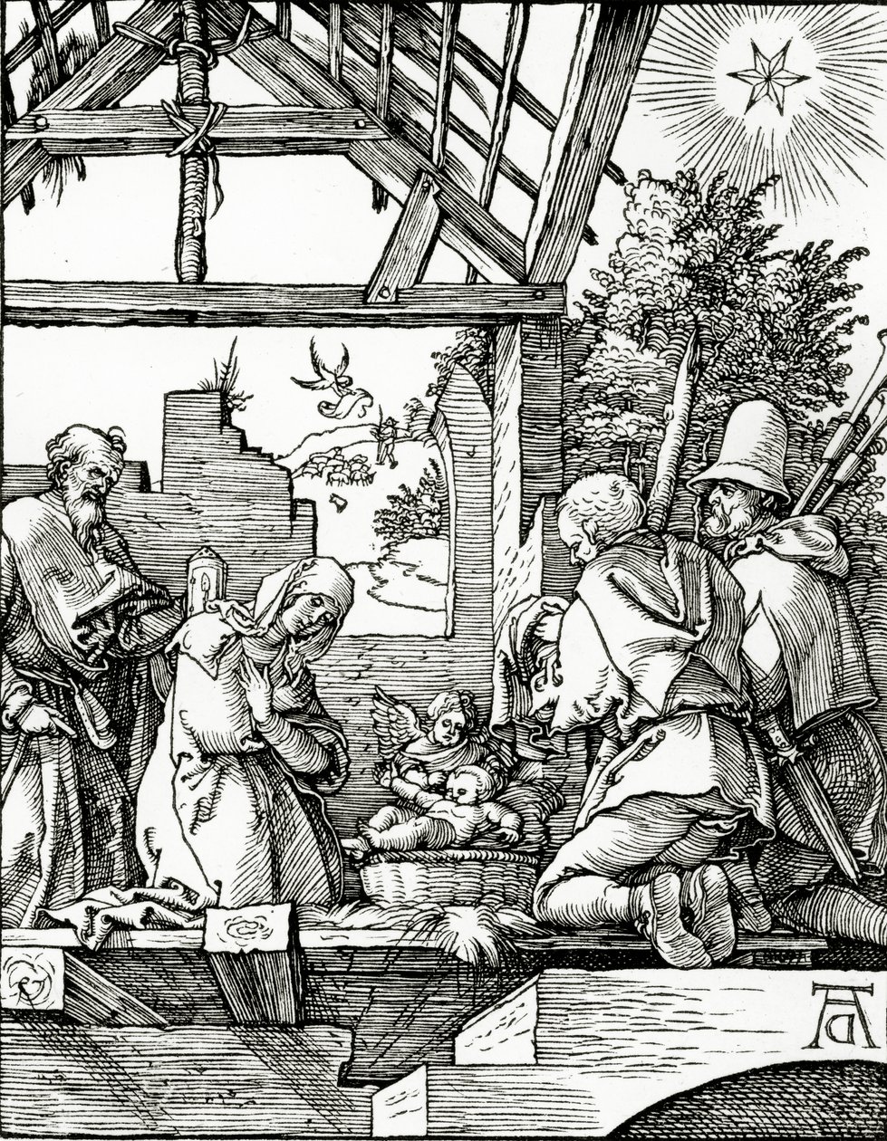 Nativity, from the Small Passion, 1510 swed av Albrecht Dürer