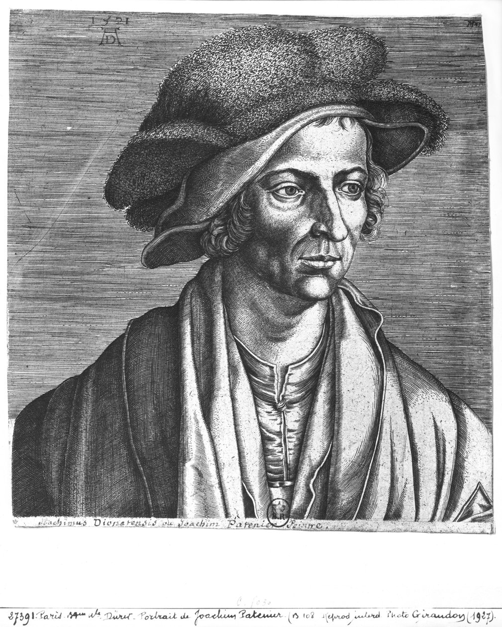 Porträtt av Joachim Patinir, 1521 av Albrecht Dürer