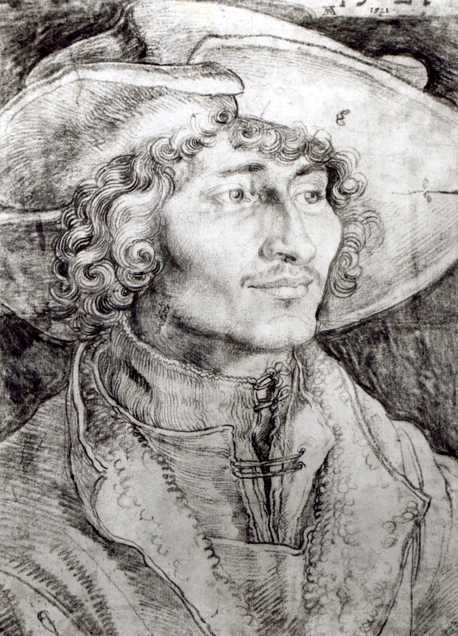 Porträtt av en okänd man, 1521 av Albrecht Dürer