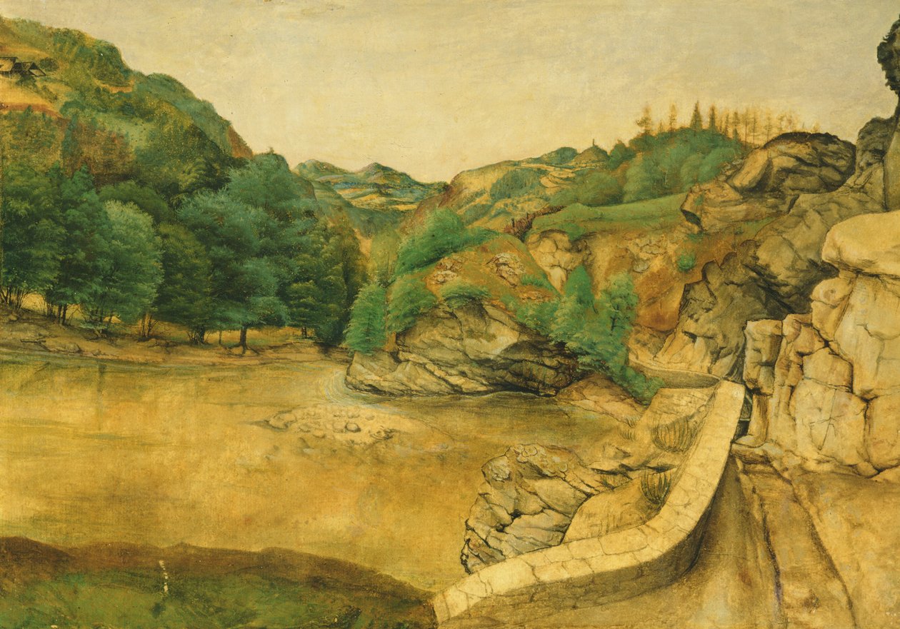 Road in the Alps, 1495 (gouache und wc på papper) av Albrecht Dürer