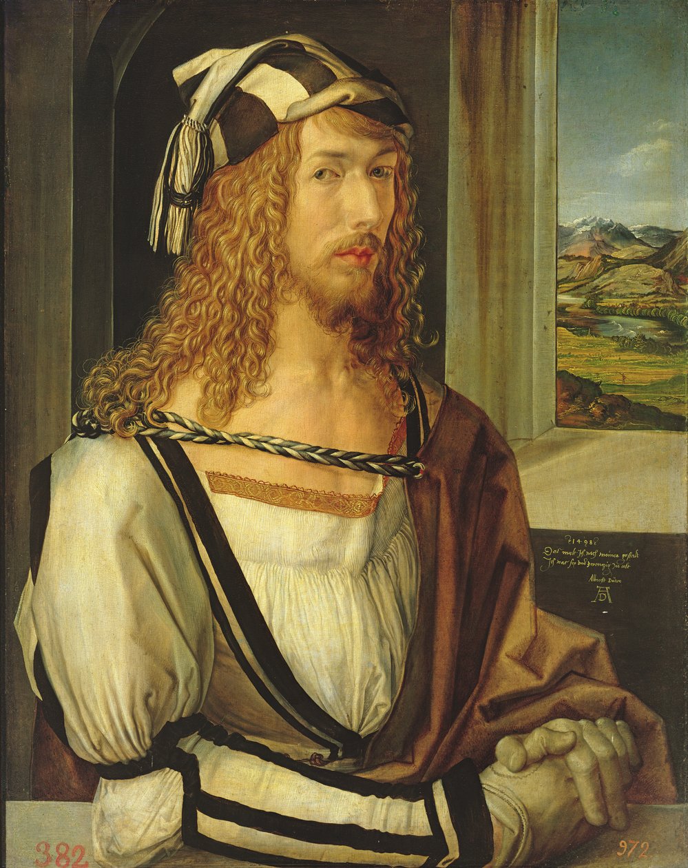 Picha ya Binafsi pamoja na Glovesswed av Albrecht Dürer