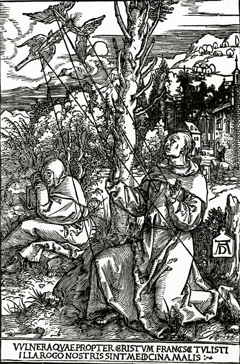 St Francis tar emot Stigmata, c.1503-4 av Albrecht Dürer
