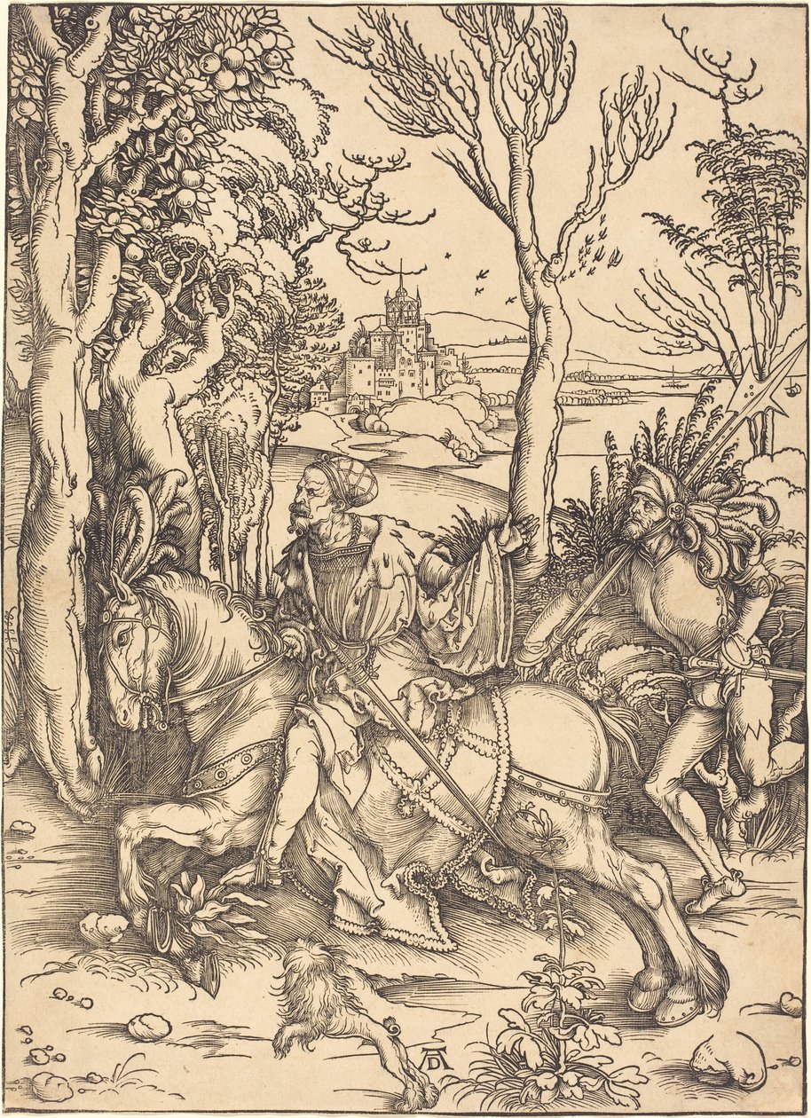 Riddaren på hästryggen och lansquenet av Albrecht Dürer