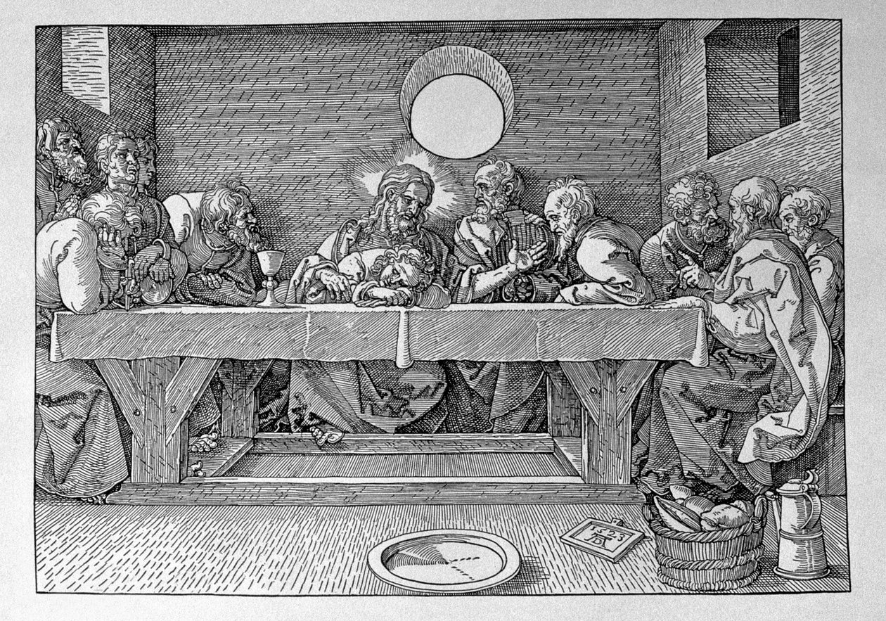 Nattvarden, pub. 1523 av Albrecht Dürer