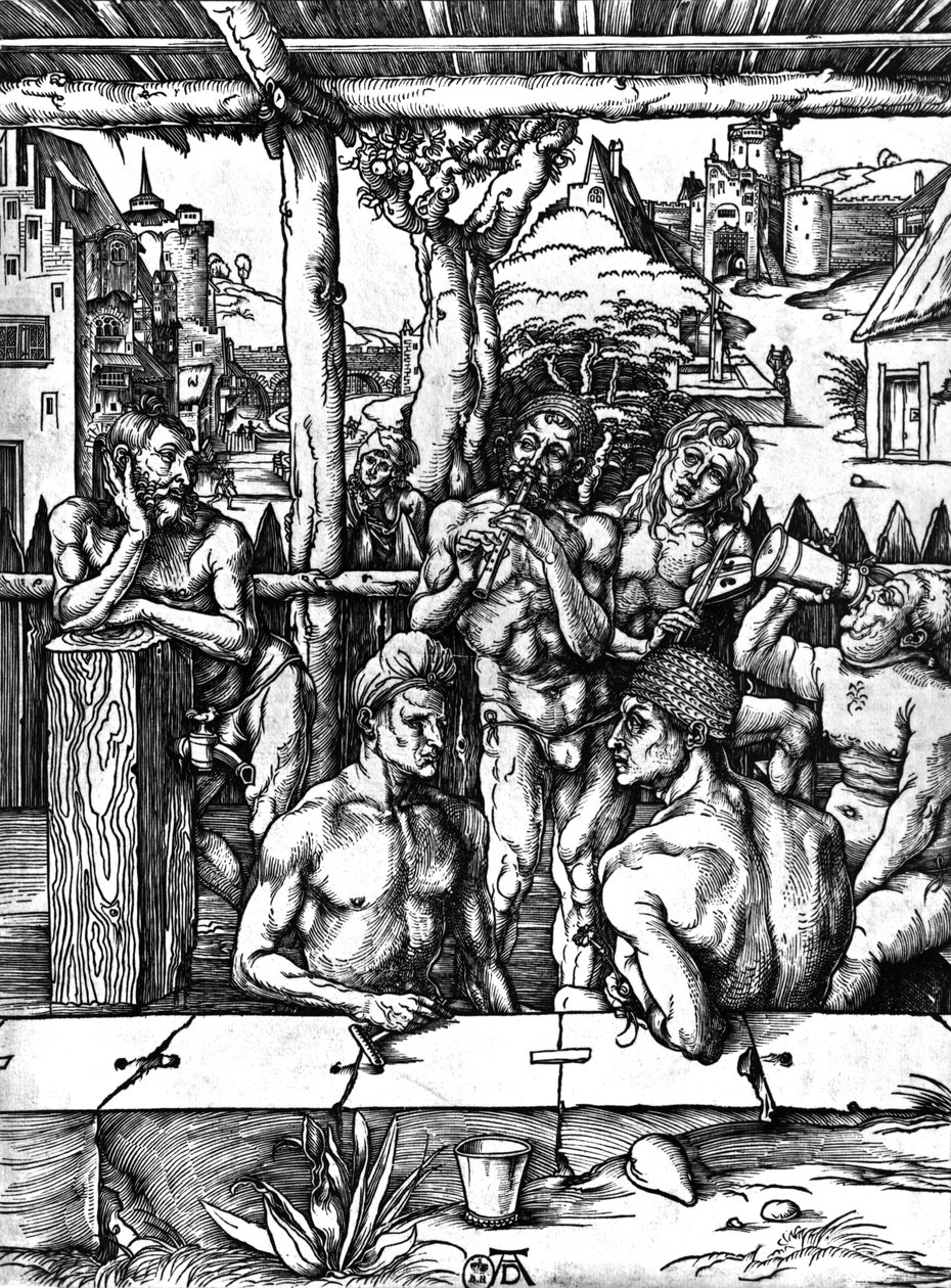 Mænds bad, c.1498 swed av Albrecht Dürer