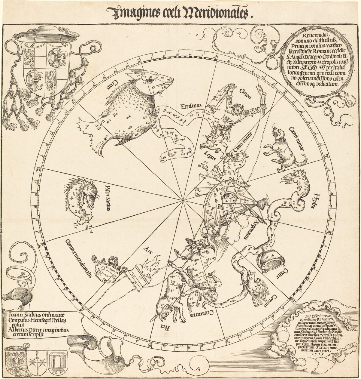 Den sydliga himmelska halvklotet av Albrecht Dürer