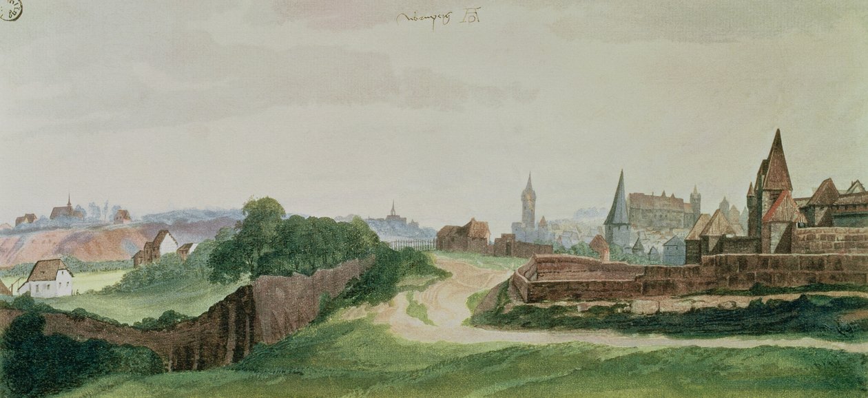 Utsikt över Nürnberg, 1496-97 av Albrecht Dürer