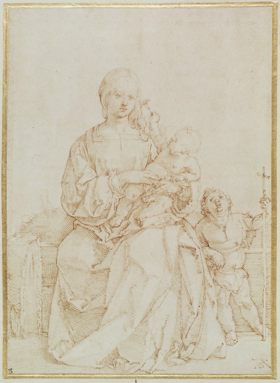 Jungfru och barn med spädbarnet St John, c.1518 av Albrecht Dürer