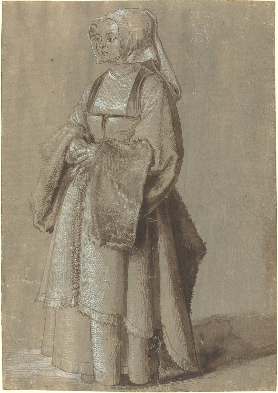 Young Woman in Netherlandish Dress av Albrecht Dürer