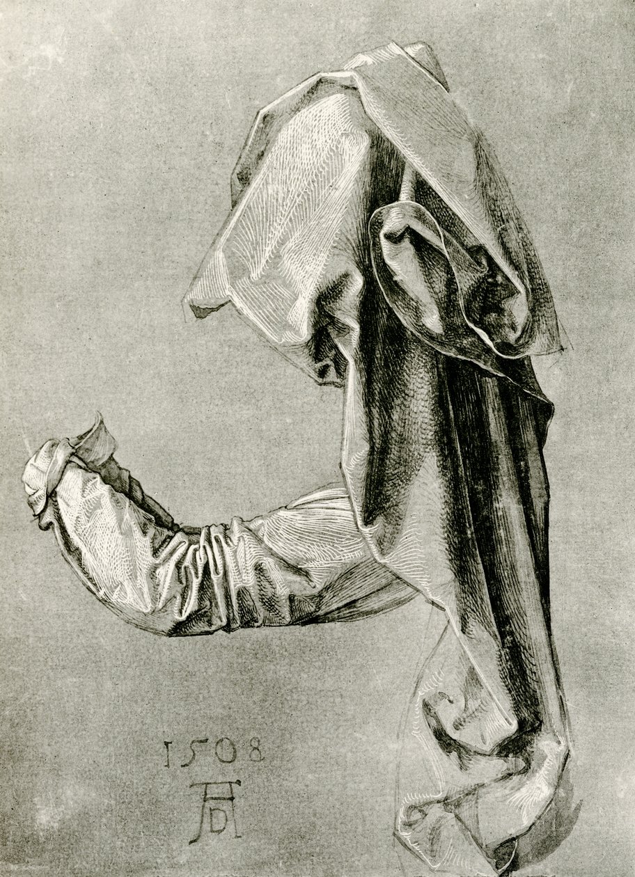 Draperistudie för en apostel av Albrecht Dürer
