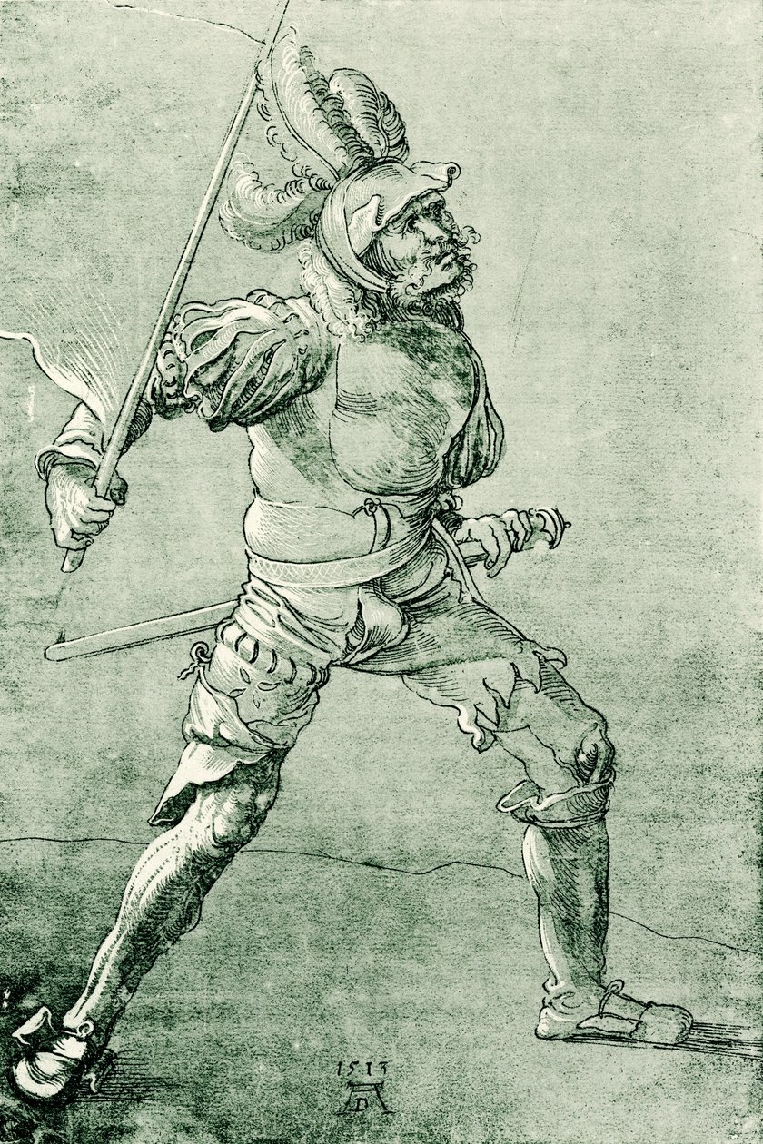 tysk fanbärare av Albrecht Dürer