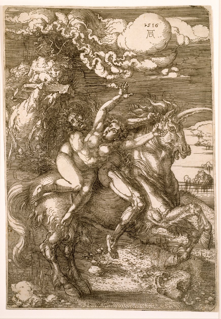 Rape of Proserpina (Abduction on a Unicorn), 1516 av Albrecht Dürer