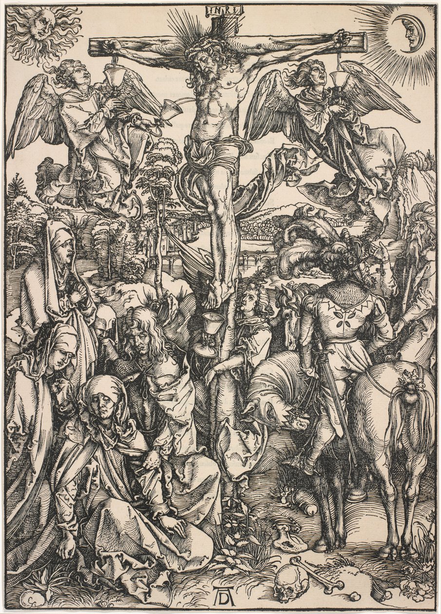 Korsfästelsen, från Den stora passionen, 1497-99 av Albrecht Dürer