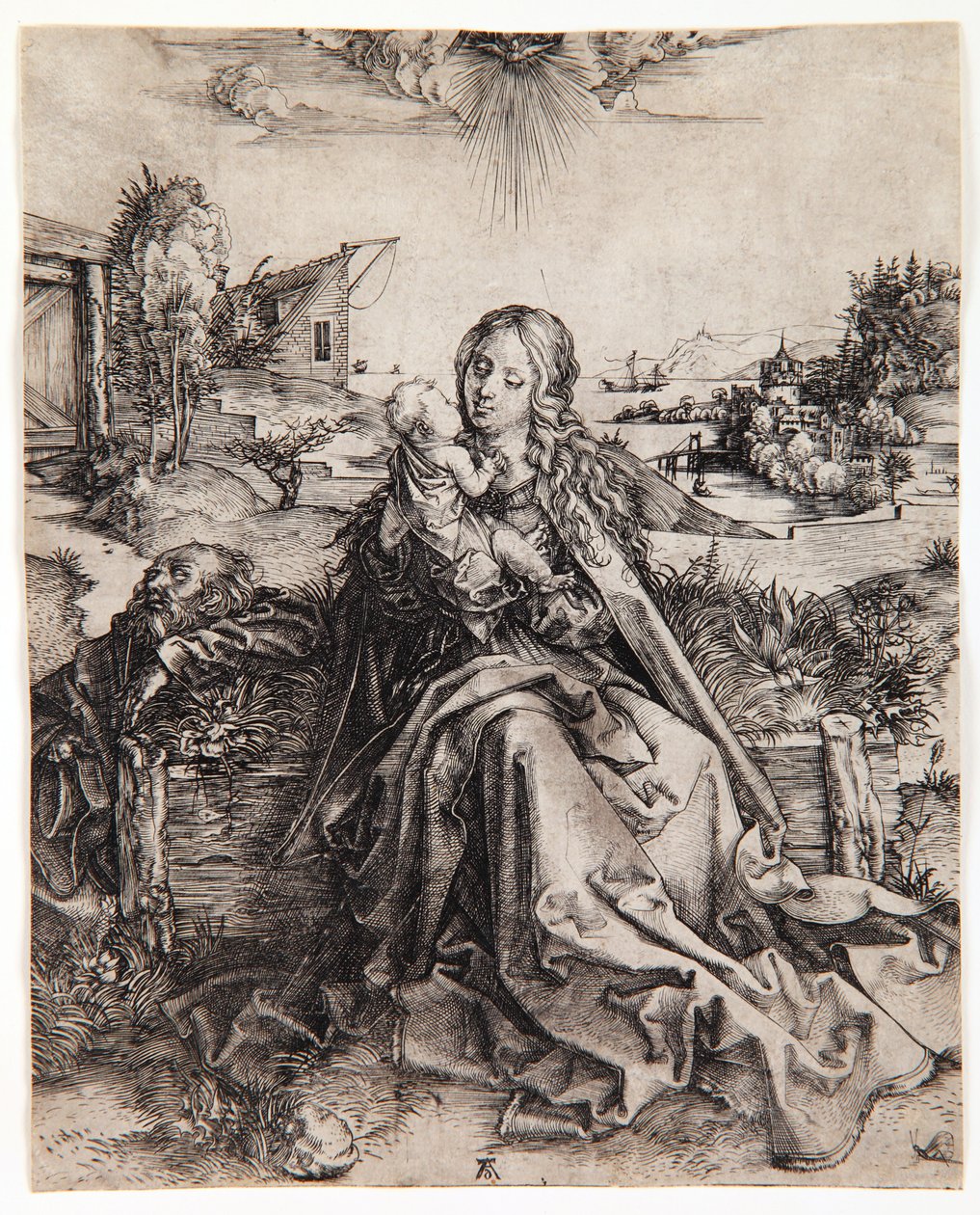 Jungfrun med fjärilen, c.1495 av Albrecht Dürer
