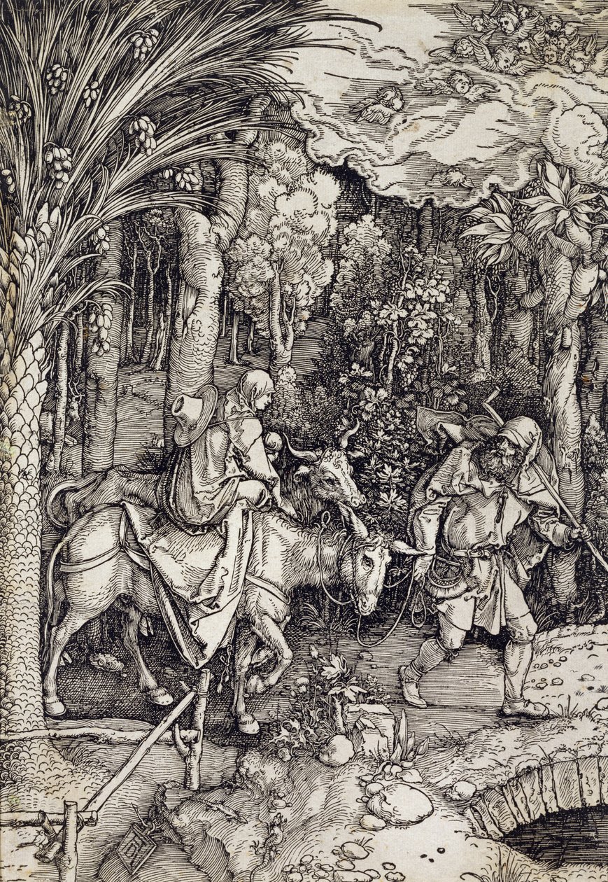 Flygningen till Egypten, ca 1500 av Albrecht Dürer
