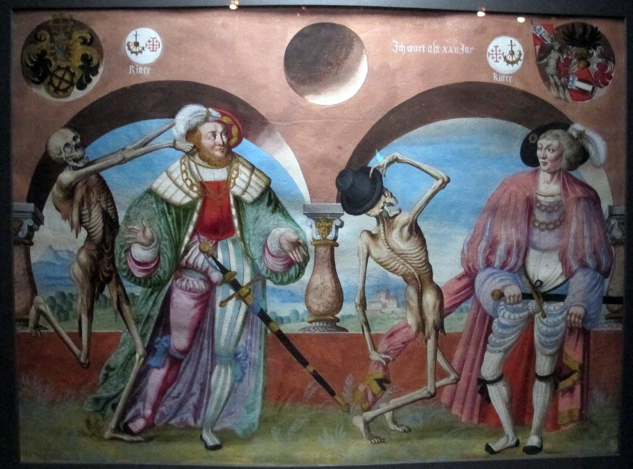 copia della perduta danza macabra di m.manuel del cimitero domenicano di berna (1512-20) av Albrecht Kauw
