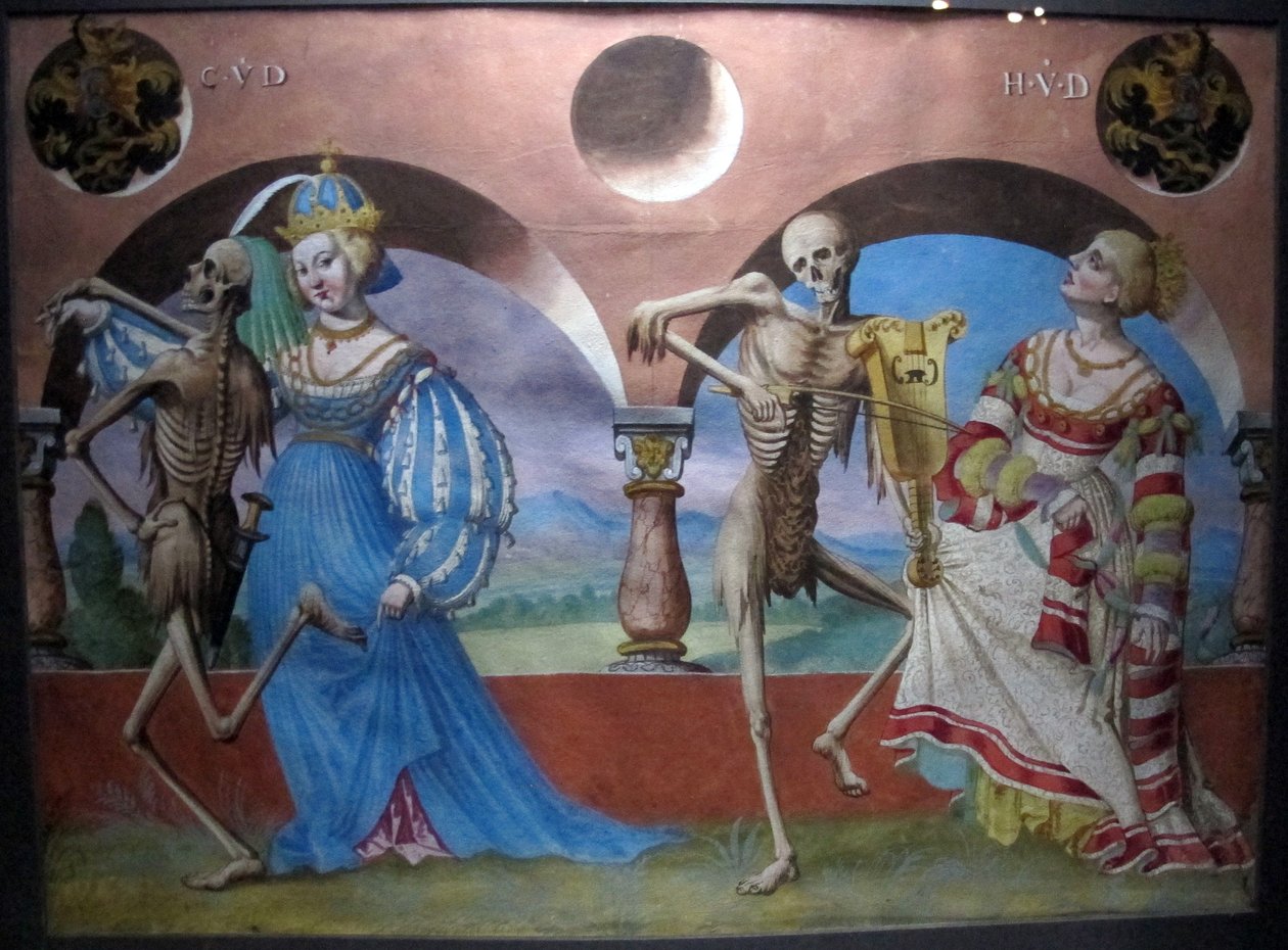 copia della perduta danza macabra di m.manuel del cimitero domenicano di berna (1512-20) av Albrecht Kauw