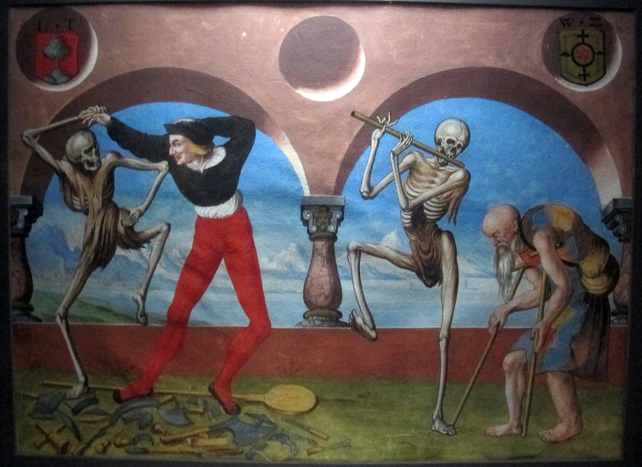 copia della perduta danza macabra di m.manuel del cimitero domenicano di berna (1512-20) av Albrecht Kauw
