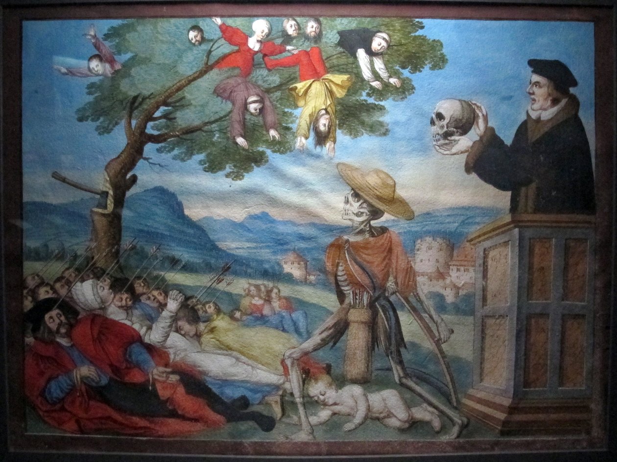 copia della perduta danza macabra di m.manuel del cimitero domenicano di berna (1512-20) av Albrecht Kauw