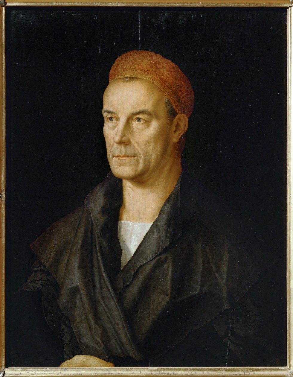 Jakob II Fugger, kallad "Den rike" (målning på lind) av Albrecht (after) Durer or Duerer