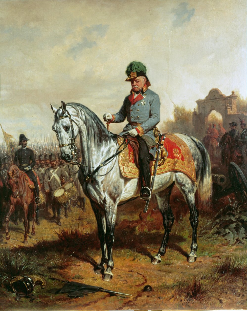 Fältmarskalk Josef greve Radetzky, överbefälhavare under fälttågen mot Italien ... av Albrecht Adam